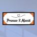URBANITE CREATION Premium Designer Acrylic Name plate for Couples Glossy White Base|Acrylic Customised/Personalized