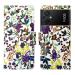 A D Enterprises Purple Pattern Flip Cover for Poco M5 | Magnetic Case | Shock Absorbent | Flip Cover Poco M5