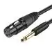UGREE 20719 6.35mm Jack Male To XLR Female Cannon Microphone Audio Cable, 2m (Black)