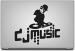 Divinedesigns Multicolor Vinyl Dj Music Men Laptop Sticker
