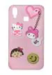 COVERBLACK Rubber Kitty with Cat eye Latkan Case Back Cove for Vivo 1807 / Vivo _Y95 - Baby Pink