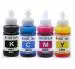 ANG Refill Ink Compatible Cartridge for Canon PG 745 Black and 746 Color Cyan; Magenta; and Yellow ;(100 ml Each Bottle Multi-Color)