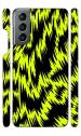 YAPZONE Funky Yellow and Black Illusion Abstract | Designer Printed Hard Back Cover for Samsung Galaxy S21FE 4G / S21FE 5G Premium & Attractive Case for Your Smartphone