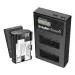 Digitek Dual Port Li-ion LCD Battery Charger with 2500mAh Capacity LP E6 Platinum Li-ion Battery (Combo of 3)
