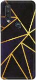 Tweakymod Back Cover for Motorola One Action (Blue, Gold, Pack of: 1)