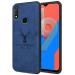 Lejaao Vivo Y91 Vivo 1816 Blue Cloth, Leather, PC and TPU Mobile Back Cover