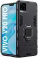 Wellchoice Back Cover for Vivo V20 Pro (Black, Grip Case)