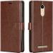 Tingtong Flip Cover Back Case for Mi Redmi Note 3 | Leather Finish | Inbuilt Stand & Pockets | Wallet Style Flip Back Case Cover for Mi Redmi Note 3 (Brown)