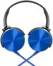 Otos Blue, black On the Ear Wired Headphones with Mic