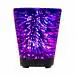 Allin Exporters JM-257 Aromatherapy Essential Oil Glass Diffuser 4 in 1 Cool Mist Ultrasonic Humidifier with 4 Timer with 3D Effect Night Light (100ml, Silver)