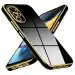 Mr Case 6D Chrome Back Cover Case For Motorola Moto G22 | ( Gold Plated Frame | Glossy Backside -Black )