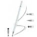 IACCESSORIES 3-in-1 Universal Capacitive Stylus with Silicone Disc Tip, Silicone Round Tip and Writing Pen - Sturdy Metal Construction - White