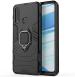RUPELIK Vivo U20 Black Plastic Shockproof Armor Kickstand with Ring Holder Case Cover|FLIP CPOVER| MOBILE COVER| BACK COVER| MOBILE CASE| FLIP COVE