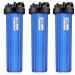 HG Techno Services 20-Inch Big Blue Jumbo 3 Filter Housing With 20 x 4.5 Inch Jumbo Housing Water-Filter with Housing Bag Filter, Pressure Meter, Wrench Big (20-inch, Blue) Jumbo Housing
