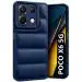Fashionury Back Cover for Poco X6 5G | Matte Soft Case | Compatible for Poco X6 5G Back Cover | Liquid Silicon Puff Case for Poco X6 5G with Camera Protection | (Blue)
