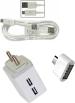 Badger Wall Charger Accessory Combo for Compatible with Gionee F103 , Gionee X1s, Gionee X1 ,Gionee F103 Pro , Gionee A1 Lite, Gionee A1 with Data Transfer & Fast Charging Micro Usb Cable (White)
