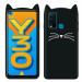 Indiacase Vivo Y30 Black Slim Silicone, Rubber Cat Design, Wireless Charging Compatible Cases & Covers, Display Size-12 mm, 14 x 7 x 5 mm