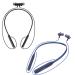 KOISHU Plastic Wireless Bluetooth Headphone Neckband | Sweat Resistant | Bluetooth Version 5 | Outstanding Sound Quality with Comfortable Neck Support | Black & Blue Color | Pack of 2