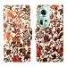Dhar Flips Orange Pattern Flip Cover for OPPO RENO 11 5G | Magnetic Case | Shock Absorbent | Flip Cover OPPO RENO 11 5G