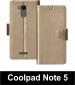 Sbms Coolpad Note 5 Gold Artificial Leather Shock Proof Flip Cover