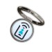 360 Holo-Ring NFC Metallic Silver Mobile Holder Grip with NFC Tap Digital Business Card