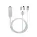 Microware 3 in 1 HDMI Adapter Cable for iOS/Android/Phone/Samsung S8/9/Note 8/9, White