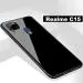 Zybux Realme C15 Black Glass and Silicon Mobile Back Cover