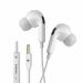 Honeybud Rhyythm-M11 Lightweight and Stylish in Ear Wired Earphone with Mic and Voice Assistant (White)