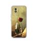 Casotec Red Rose in Glass Design Printed Silicon Soft TPU Back Case Cover for Vivo Y02 4G