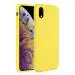 LIRAMARK Liquid Silicone Soft Back Cover Case for Apple iPhone XR (6.1 inch) (Yellow)