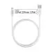 DEBOCK Ch02 USB to 8 Pin 3Amp Data Cable 1 meter Lightning Cable (Compatible with iPhone SE/6/6s/7/8/9/X/11/12/13/X/iPad, iPod, White, One Cable)