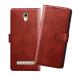 HANIRY Flip cover For Micromax Bharat 2 flip cover / Q402 flip cover / Micromax Bharat 2 Plus flip cover / Brown