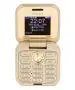 Uismart Gamma Flip Mini M2 Dual Sim Foldable Flip Mobile With 2 Inch Display Camera & FM - Gold