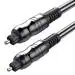 Microware Optical Audio Cable Digital Toslink Cable for Sound Bar/TV/PS4/Xbox, Black