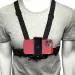 Hiffin Black Adjustable Body Harness Chest Belt Strap With Mobile Clip For Go Pro
