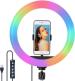 Webilla Rgb 10 Inch Led Ring Light Colorful Professional Photography Dimmable Studio Lighting For Live Streaming Ring Flash (Multicolor)
