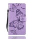 Trounce Butterfly Embosing (Purple) Leather Flip Wallet Case with Card Holder | Magentic Closure For Poco M3 Pro | Mobile Case| Back Flip Cover