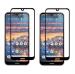 ECMERED Full Glue Coverage Edge To Edge Tempered Glass Screen Protector For Nokia 4.2 With Self Installation Kit (Black) (Pack Of 2)