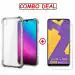 Kite Digital Vivo Y90 Transparent Bumper Shock Proof Corner Soft TPU Silicone Flexible Back Case Cover and Premium Tempered Glass Screen Protector