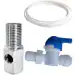 E.F.M RO Steel Inlet Ball Valve Set of 1/4 Inch Plastic Connector for RO Water Purifier Ball Valves