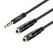 SeCro 3.5Mm Male to 2 Female Headphone Mic Audio Y Splitter Cable for Gaming headset