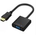 Tech Gear TV-out Cable TV-out Cable HDMI to VGA Adapter Converter, HDMI Male (Input) to VGA Female (Black, For TV)