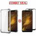 Kite Digital Redmi POCOPHONE F1 Transparent Bumper Shock Proof Corner Soft TPU Silicone Flexible Back Case Cover + 5D/6D/11D/21D Premium Tempered Glass Screen Protector