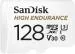 SanDisk 128GB High Endurance Video MicroSDXC Card with Adapter for Dash Cam and Home Monitoring Surveillance systems - C10, U3, V30, 4K UHD, Micro SD Card - SDSQQNR-128G-GN6IA