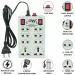 Digiway 8 + 2 Mini Power Strip Extension Board || Board with 2 Switch || Indicator, Safety Fuse & 8 International sockets || 2 Meter Cord Wire (8 + 2 Mini Power Strip_Beige)