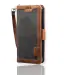 Trounce Professional Series Grey & Brown Leather Shock Proof Wallet Flip Cover Case For OnePlus 5T