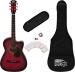 intern INT-38C-RD-G Acoustic Guitar Linden Wood Linden Wood Right Hand Orientation  (Red)