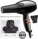 HTC Techfade Official 1800W Nova Hair Dryer For Silki Shine Hair | Natural Air Nv-6130 Professional Hair Dryer Nova Nv- 6130 Hair Dryer 1800.0 Watts Black