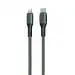 Portronics Konnect CL 20W POR-1067 Type-C to 8 Pin USB Cable 1.2M , Nylon Braided Green