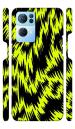 YAPZONE Funky Yellow and Black Illusion Abstract |Designer Printed Hard Back Cover for Oppo Reno 7 PRO 5G Premium & Attractive Case for Your Smartphone